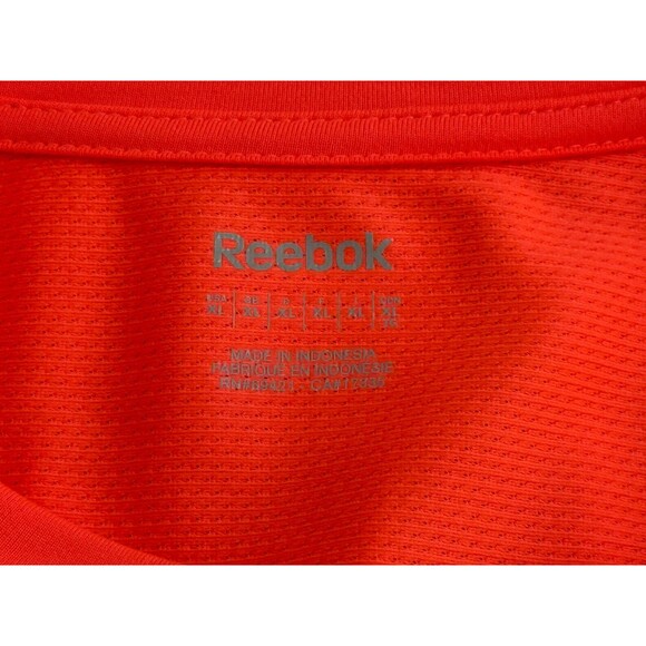 REEBOK Men's Short Sleeve Active Pull-Over Workout Shirt Red XL - Picture 4 of 6